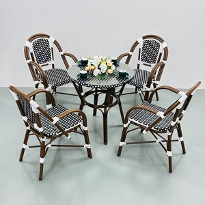 Hiện đại trọng lượng nhẹ bền <span class=keywords><strong>Stackable</strong></span> mây ghế bảng thiết lập cho trong nhà/ngoài trời ăn uống nhập biệt thự bệnh viện phòng tập thể dục cho khách sạn - Product Image 3