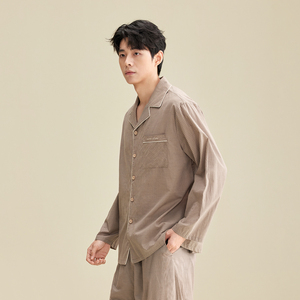 <span class=keywords><strong>Pyjama</strong></span> décontracté pour <span class=keywords><strong>homme</strong></span> Anzhiban, 100% coton tissé, imprimé <span class=keywords><strong>animal</strong></span>, manches longues, avec poches, respirant, vêtements de maison pouvant être portés à l'extérieur - Product Image 6