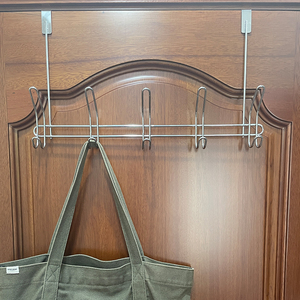 <strong>Chrome</strong> Iron Over <strong>Door</strong> <strong>Hooks</strong> Metal 5-10 Hangers Coat Hanging Rack Behind <strong>Door</strong> Over <strong>Door</strong> <strong>Hook</strong> for Hanging - Product Image 1