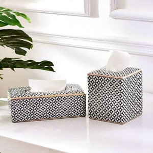 Boîte à mouchoirs personnalisée en os incrusté, faite à la main, écologique, élégante, porte-mouchoirs de luxe, décoration d'intérieur Tradebyd - Product Image 1