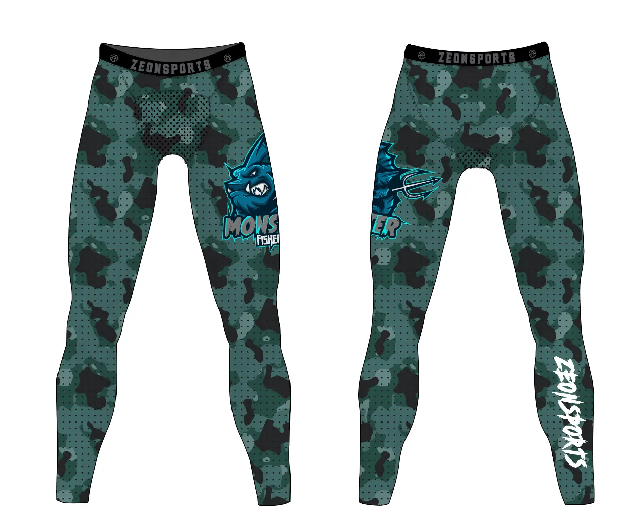 High quality Sublimated Compression leggings customized men's running tights