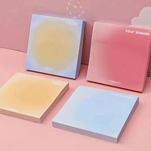 Cute Pet Egg Yolk Gradient Self-Adhesive Memo Pad 8x8cm Customizable Student Exam Office Supplies - Product Image 1