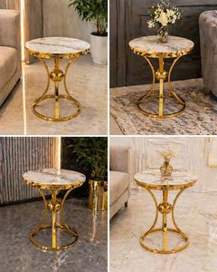 Modern Industrial Metal Frame With Marble <b>Top</b> Coffee <b>Table</b> for Living Room <b>Decoration</b> With Best Design - Product Image 5
