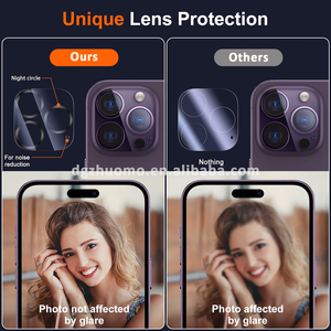 Nuevo diseño 9H Ultra Clear Protector de pantalla Compatible con <span class=keywords><strong>iPhone</strong></span> 16 17 Pro Max 15 Pro 14 Plus 13 <span class=keywords><strong>Mini</strong></span> Características Cámara protectora - Product Image 3