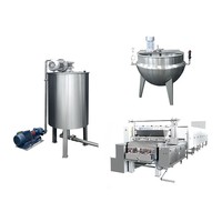 Machine de fabrication de bonbons durs au caramel au miel et à la menthe entièrement automatique, ligne de production de bonbons gélifiés au lait et de toffees à grande échelle