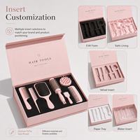 Boîte cadeau pour outils capillaires avec impression de logo personnalisé, boîte rigide en carton avec couvercle magnétique, boîtes pour peignes, emballage écologique en matériaux recyclés