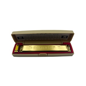 <span class=keywords><strong>Harmonica</strong></span> <span class=keywords><strong>diatonique</strong></span> de haute qualité JH024A-5 de Seasound Factory, 24 trous, résine, acier inoxydable, boîte dorée en ABS, prononciation améliorée - Product Image 2