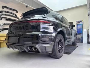 Diffuseur de pare-chocs arrière en fibre de carbone pour <span class=keywords><strong>Prosche</strong></span> <span class=keywords><strong>Macan</strong></span> 95B 2014-2021 Diffuseur arrière en carbone pièces de carrosserie kit carrosserie - Product Image 3