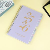 Gran oferta 2025-2026 A5 planificador semanal mensual anual diarios Cuadernos para regalos espiral Tapa dura nota planificador Agenda diario