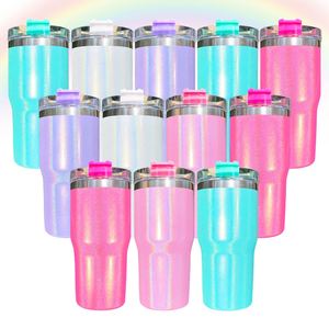 Tasses scintillantes personnalisées avec logo, 20 oz, gobelets de voyage pour enfants, pour transfert par sublimation blanche - Product Image 1