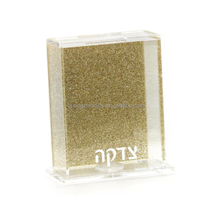 유대인 아크릴 Tzedakah 상자 쥬다이카 루사이트 푸쉬카 아크릴 자선 기부 상자 - Product Image 3