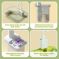 Éviers de cuisine en plastique jouets automatique électrique circulation de l'eau jeu de poisson jouets de bain pour enfants filles garçons