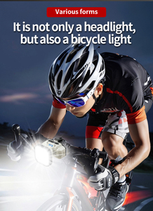 Sensor al aire libre Cob faro para conducción nocturna tipo C LED <span class=keywords><strong>recargable</strong></span> bicicleta luz delantera IPX4 impermeable Camping lámpara portátil - Product Image 5