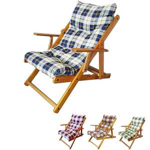 Fauteuil Harmony 3 positions inclinables, structure en bois de sapin avec accoudoirs, 69x92x98 cm, utilisation intérieure et extérieure - Product Image 1
