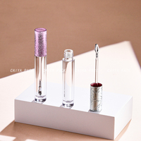 Tubes de brillant à lèvres de 6ml avec brosse en métal Teinte à lèvres Tubes d'huile à lèvres Emballage cosmétique en gros Logo personnalisé