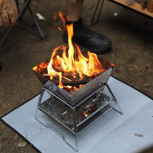 Barbecue au charbon de bois portable en acier inoxydable multifonctionnel pour la cuisson en plein air - Product Image 2