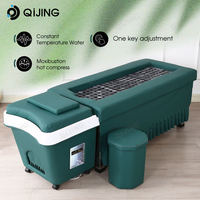 Station de lavage des cheveux au design moderne station thermale principale thérapie par l'eau lit de moxibustion lit de salon de massage thaïlandais avec shampoing