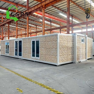 <span class=keywords><strong>Maison</strong></span> conteneur pliable extensible de 40 pieds avec système à double aile qui se transforme en espace de vie spacieux lorsqu'elle est repliée pour le transport - Product Image 1