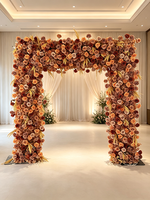 Arche de fleurs artificielles en soie blanche moderne, durable et de haute qualité pour la décoration de mariage, d'événements et de fêtes