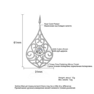 Pendientes colgantes de platino de aniversario impresionantes RAKOL EP2249 para mujer - Product Image 5