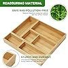 Caja de almacenamiento de madera, organizador de cajones rectangulares para cubiertos, cosméticos, almacenamiento de cuchillos telescópicos, sin cubierta, tipo vertical - Product Image 4