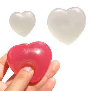 Jouets en plastique à changement de couleur à rebond lent en maltose, balles de décompression amusantes en forme de cœur à pincer, jouets unisexes pour la Saint-Valentin - Product Image 5