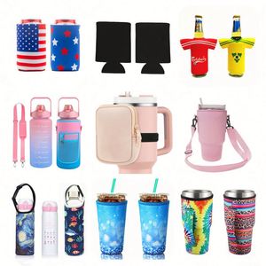 Funda de neopreno personalizada con logo impreso para latas y botellas de cerveza de 12 y 16 oz, tipo Coozies delgadas y altas. - Product Image 2