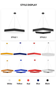 Nhà hàng thanh phòng tập thể dục trang trí cơ thể nhôm lục giác LED tuyến tính ánh sáng lịch thi đấ<span class=keywords><strong>u</strong></span> RGB Dimmable trong nhà hiện đại ánh sáng mặt dây chuyền - Product Image 6