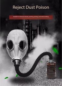 Masker <span class=keywords><strong>Gas</strong></span> uap asam Filter tunggal <span class=keywords><strong>Respirator</strong></span> perlindungan ganda dapat digunakan kembali - Product Image 2