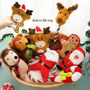 Christmas <b>Plush</b> Pet Toy Eco Friendly Sound Puzzle Design Teeth Grinding Interactive Play Product for Dogs - Product Image 3