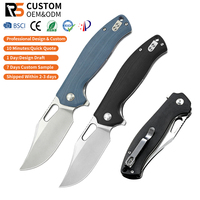Couteau de poche tactique pliable Ruisheng OEM avec lame en acier 14C28N et manche en G10 pour le camping et les activités de plein air
