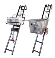 Treuil hydraulique 25M pour levage de panneaux solaires, câble en acier, échelle de construction photovoltaïque, télécommande, hauteur minimale 3m
