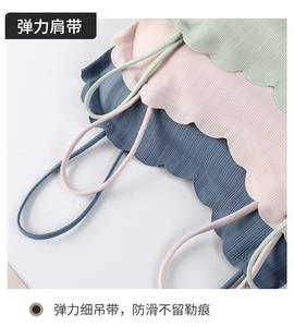 Soutien-gorge sans couture à bord ondulé de <span class=keywords><strong>taille</strong></span> unique Y2k sans anneau en acier sangle respirante enveloppée autour de la poitrine - Product Image 5