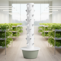 Tour hydroponique à 9 étages de 165 cm, système de culture vertical pour jardin domestique, potager et herbes aromatiques