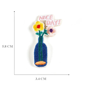 アイアンオンバック恋人ギフト装飾ピンクレッドバレンタインデー生地刺繍花封筒ハートパッチ - Product Image 5