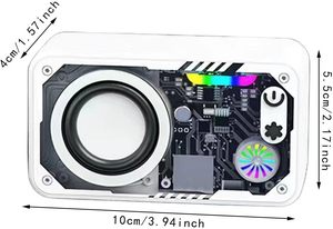 Không dây trong suốt Soundbar MECHA phong cách loa siêu trầm <span class=keywords><strong>mini</strong></span> xách tay BT loa với ánh sáng đầy màu sắc TF Thẻ <span class=keywords><strong>MP3</strong></span> âm nhạc Máy nghe nhạc - Product Image 3