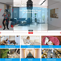 Mini caméra de surveillance sans fil 1080P étanche jour/nuit pour la sécurité domestique avec options de stockage sur carte mémoire Cloud, design solide et luxueux