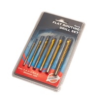 Lot de 6 forets HSS pour bois, plastique et métal, pour découpe et rainurage, 3/4/5/6/6,5/8 mm, outil de menuiserie