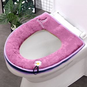 Coussin de siège de toilette en peluche épaissi avec fermeture éclair et <span class=keywords><strong>fixation</strong></span> auto-agrippante, lavable, multi-usage, portable - Product Image 3