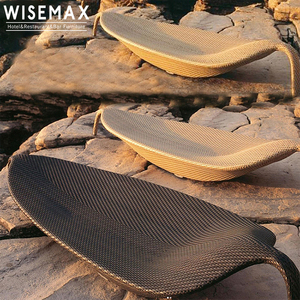 WISEMAX FURNITURE <span class=keywords><strong>Chaise</strong></span> longue d'extérieur moderne en aluminium en forme de feuille, <span class=keywords><strong>chaise</strong></span> longue de <span class=keywords><strong>piscine</strong></span> en rotin tressé <span class=keywords><strong>pour</strong></span> la vente - Product Image 5