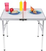 Meubles d'extérieur Table de camping pliable en aluminium léger Portable Pliable Haute qualité Tables de pique-nique personnalisées en métal
