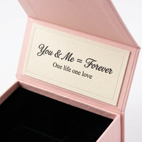 Boîte à bijoux en satin rose avec nœud en forme de cœur, boîte de rangement pour bague et collier, boîte d'emballage personnalisée pour cadeau de mariage