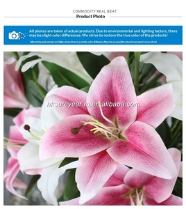 Flor de Lirio Artificial Realista al Tacto, de PU, con Tallo Largo de 89 cm, Lirio de Látex con Alambre de Hierro para Decoración del Hogar, Adornos para Bodas - Product Image 6