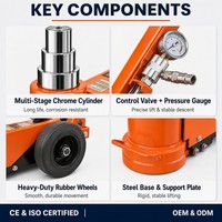 Cric hydraulique pneumatique en acier de haute qualité 100 tonnes à châssis long pour réparation de camions