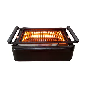 Barbecue électrique sans fumée Barbecue Fourniture originale GL1500-S04R ODM OEM Grill électrique Pots antiadhésifs 1660 Aluminium moulé sous pression