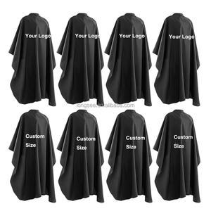 New Arrival High Quality Custom Beauty Salon Barber <strong>Cape</strong> With Designs Snap Polyester Barber Apron <strong>Hairdresser</strong> Apron - Product Image 6