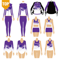 Accessoires de cheerleading : Pompons chauds, nœuds et sac à dos pour l'entraînement de cheerleading, survêtements et uniformes pour filles