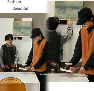 Hot Sale Adjustable Vest <b>Apron</b> <b>Kitchen</b> Splash-proof Catering Work Clothes Barista Waistcoat Unisex Style with Custom logo - Product Image 6