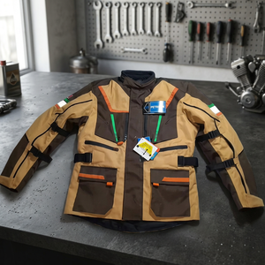 Textile Motorcycle Auto <b>Racing</b> Riding <b>Jacket</b> Custom Unisex Biker Gear CE Approved Protection Waterproof Silk Screen Adults Full - Product Image 3