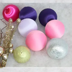 Manufacturer wholesale color silk ball Christmas decoration ball lighting accessories DIY material silk ball ready stock